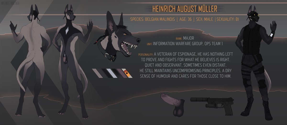 kirctner's tweet photo. collab reference sheet with @hastogs
 for @CanineCryo 
#furryartwork https://t.co/AKxcnqRnIB