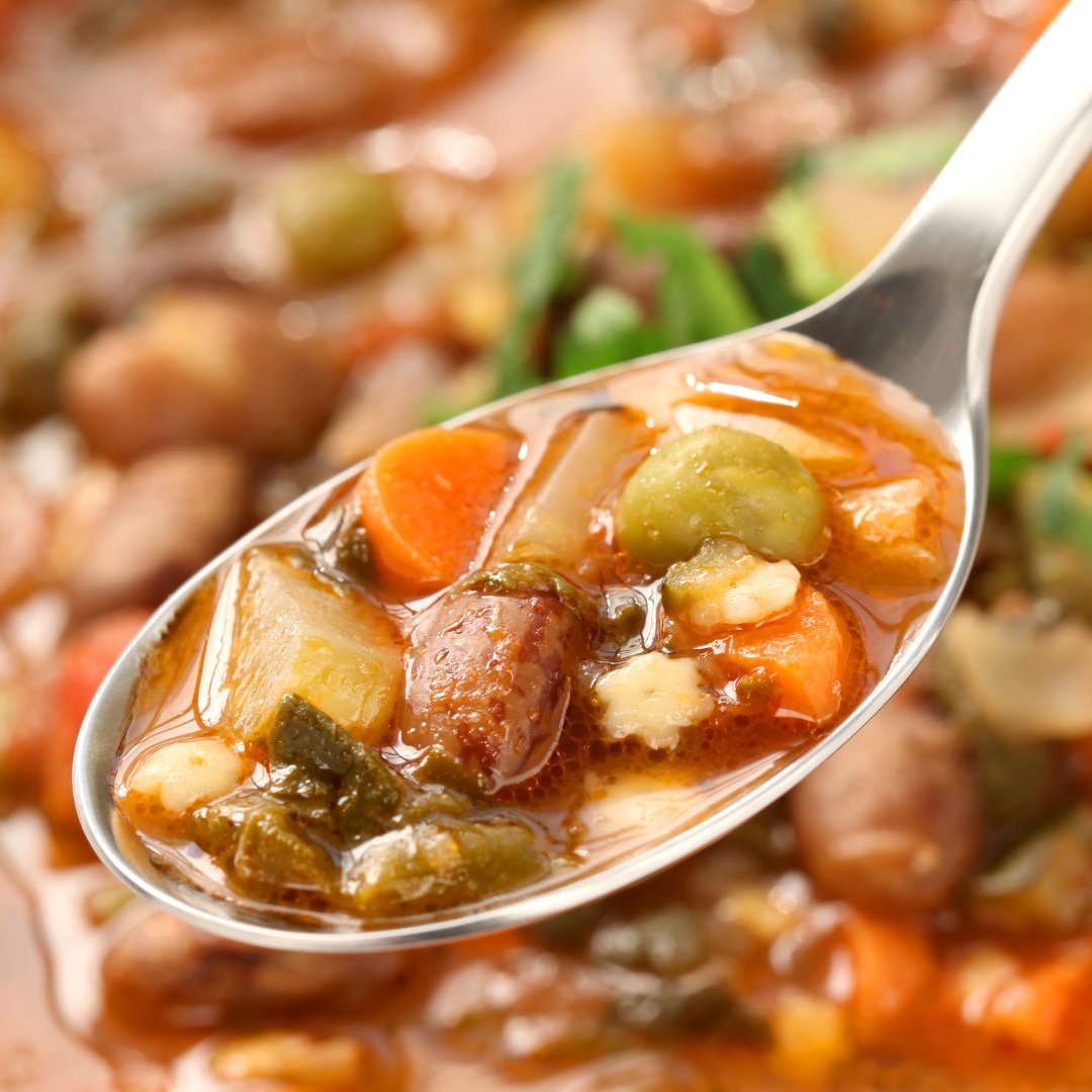 Chunky veg and mixed bean soup at the ready for some crusty loaf dipping and plenty of slurping. #stroud #food #cooking #soup #minestrone #dinner #bowlfood #bread #colourful #eattherainbow #nailsworth #eating #painswick #chalford #vegetables #fiveaday #organic #gloucestershire