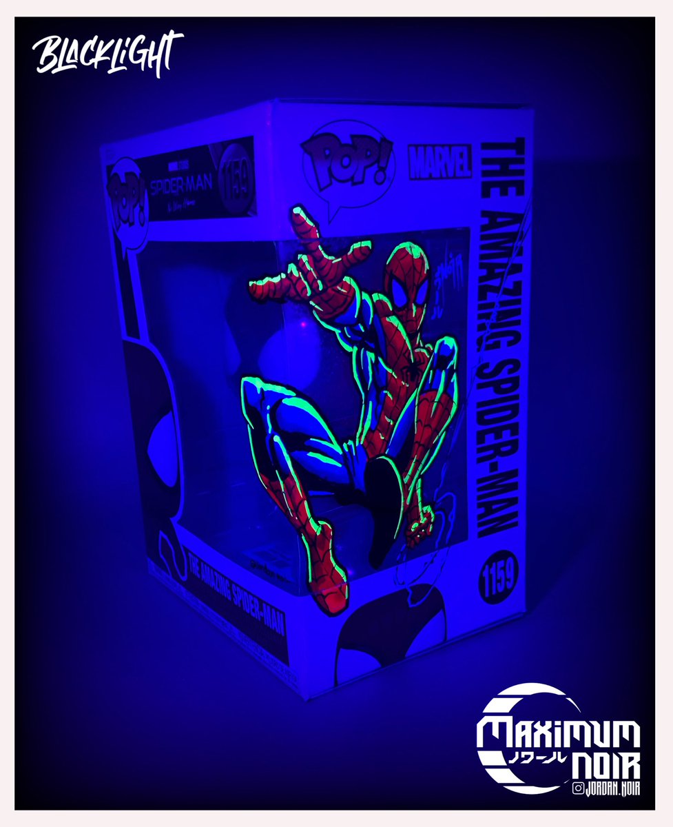 Spidey!
#spiderman #funko #funkopop #blacklight #customfunko