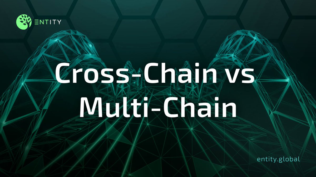 Last week we revealed Entity's new cross-chain vision, embracing the broader #Web3 space.

But what exactly is cross chain, and how does it differ from the multi-chain narrative we've heard so much about?

Let's dive into why we chose cross chain as the superior narrative in