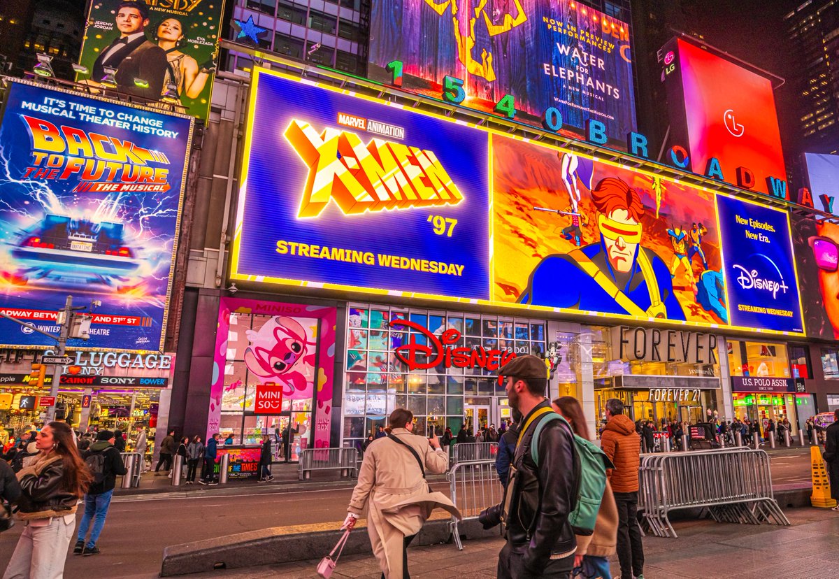 'X-MEN '97' Digital Billboard in NY Times Square. (📸: @worldagainstjos)