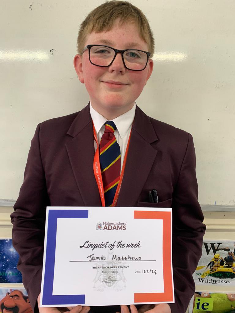 HA_FrenchDept's tweet photo. What a marvellous way to end this half-term! Many congratulations to our Yr7 &amp; Yr8 for receiving their nominations of #LinguistOfTheWeek 🏆 - We are immensely proud of you all. Well done! Bravo!👏👏 #ProudTeacher #SmashingEndToTheTerm #CelebratingSuccess #HardWorkPaysOf 😊👍🇫🇷 https://t.co/s8zXxNG2R9