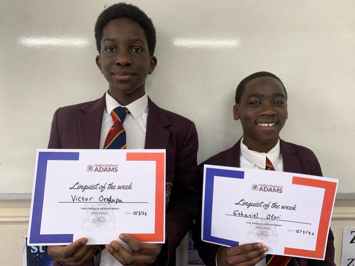 HA_FrenchDept's tweet photo. What a marvellous way to end this half-term! Many congratulations to our Yr7 &amp; Yr8 for receiving their nominations of #LinguistOfTheWeek 🏆 - We are immensely proud of you all. Well done! Bravo!👏👏 #ProudTeacher #SmashingEndToTheTerm #CelebratingSuccess #HardWorkPaysOf 😊👍🇫🇷 https://t.co/s8zXxNG2R9