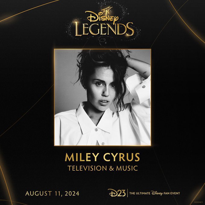 milesangels's tweet photo. miley cyrus será homenajeada como leyenda de disney, es la persona más joven de la historia en lograrlo y la primera de su generación en recibir el máximo honor de la empresa, se lo merece por regalarnos la mejor infancia y adolescencia a toda una generación, que orgullo🤧💖 https://t.co/JcNnHzBjQ0
