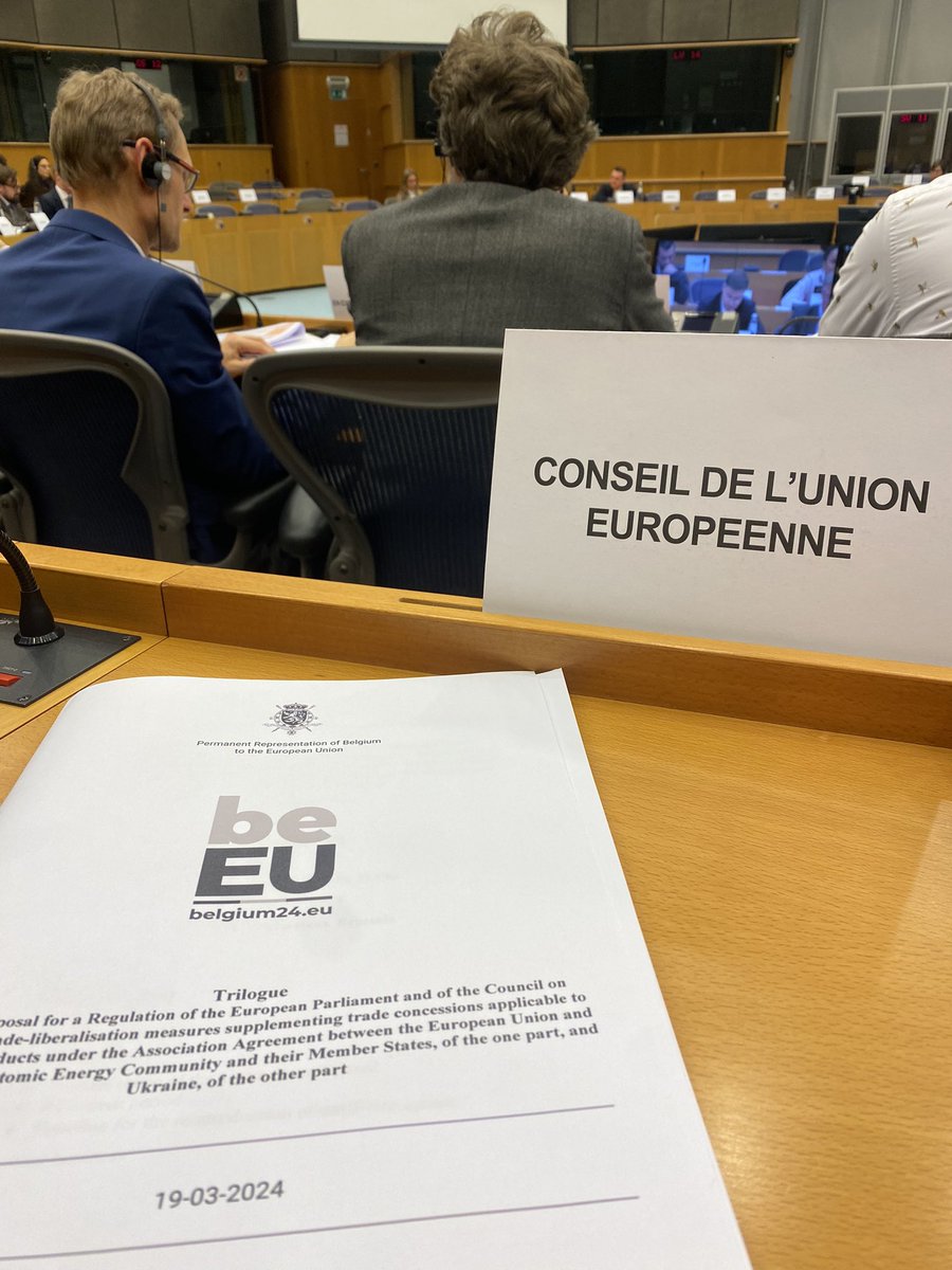 Start of an important trilogue negotiation tonight between the 🇪🇺 Council, Parliament and Commission on the renewal of trade support measures for Ukraine 🇺🇦
