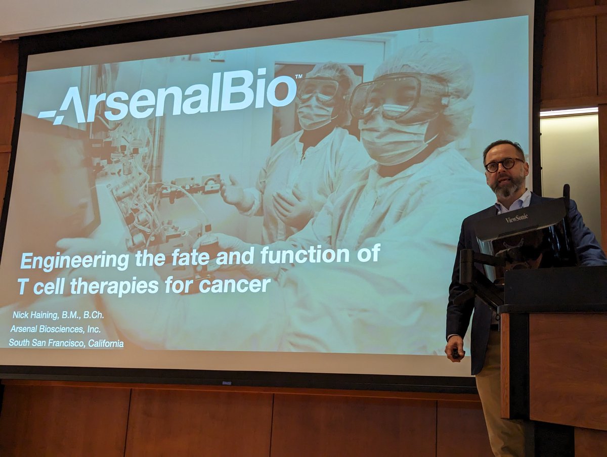 Brian Miller (@brianc_miller) on Twitter photo A real joy spending time with a good friend and mentor during his visit to <a href="/UNC_Lineberger/">UNC Lineberger</a>. Pretty impressive what they're building over at <a href="/ArsenalBio/">ArsenalBio</a>. You're welcome back anytime, <a href="/nickhaining/">Nick Haining</a>, and I promise the crowd will serenade you again before your talk. A real joy spending time with a good friend and mentor during his visit to <a href="/UNC_Lineberger/">UNC Lineberger</a>. Pretty impressive what they're building over at <a href="/ArsenalBio/">ArsenalBio</a>. You're welcome back anytime, <a href="/nickhaining/">Nick Haining</a>, and I promise the crowd will serenade you again before your talk.