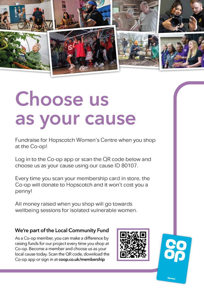 Did you know you can support us while shopping at @coopuk? £1000 provides a year of Group Wellbeing Sessions for Isolated & Vulnerable Women in London. Your contribution makes a difference. #CommunitySupport #CoopCares