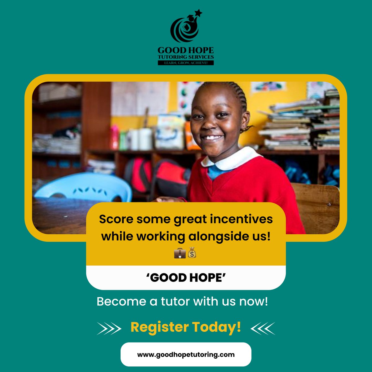 GoodHopeTutors's tweet image. 🌟 Want to add a touch of handsome rewards to your work life? 💼💰 Join us and unlock exciting incentives along the way! #WorkPerks #IncentivesGalore