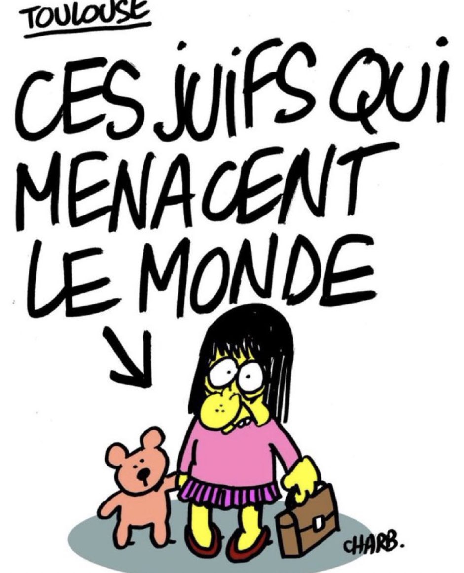 BLEUKLEINN's tweet photo. #Charb 
@Charlie_Hebdo_ 
Je me souviens…. 
#OzarHatorah 
#Toulouse 
#19mars2012 
Pensée émue pour Charb et @Charlie_Hebdo_ 
Merci 💔 https://t.co/EshWRaqw32