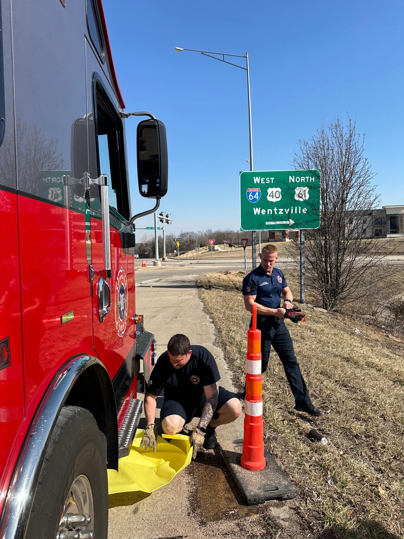 WentzvilleFire's tweet photo. What happens if a truck breaks down on the way to a call? Our amazing crews jump into action, and Dispatch calls for another truck! First responders need to know more than how to put out a fire and save a life. #Wproud https://t.co/Dsie5TKuj9