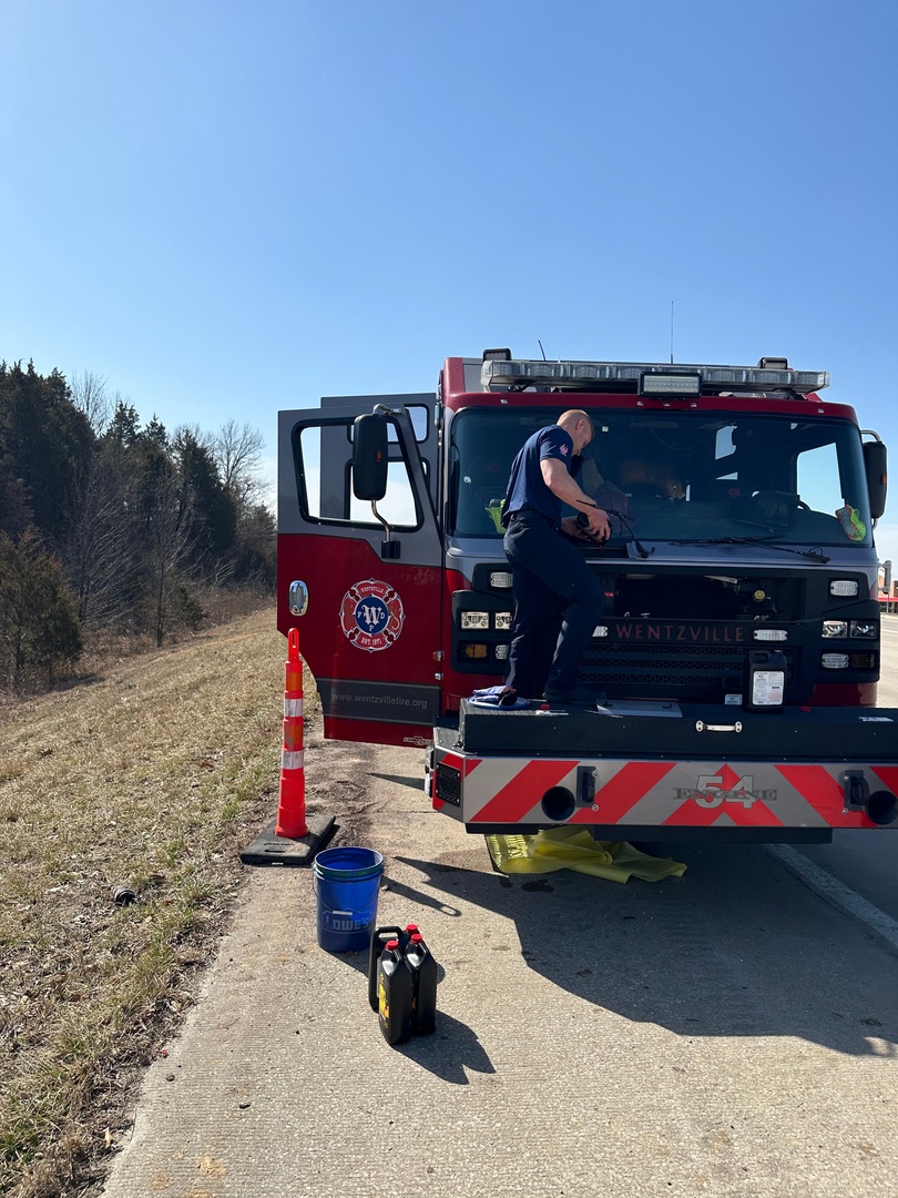 WentzvilleFire's tweet photo. What happens if a truck breaks down on the way to a call? Our amazing crews jump into action, and Dispatch calls for another truck! First responders need to know more than how to put out a fire and save a life. #Wproud https://t.co/Dsie5TKuj9