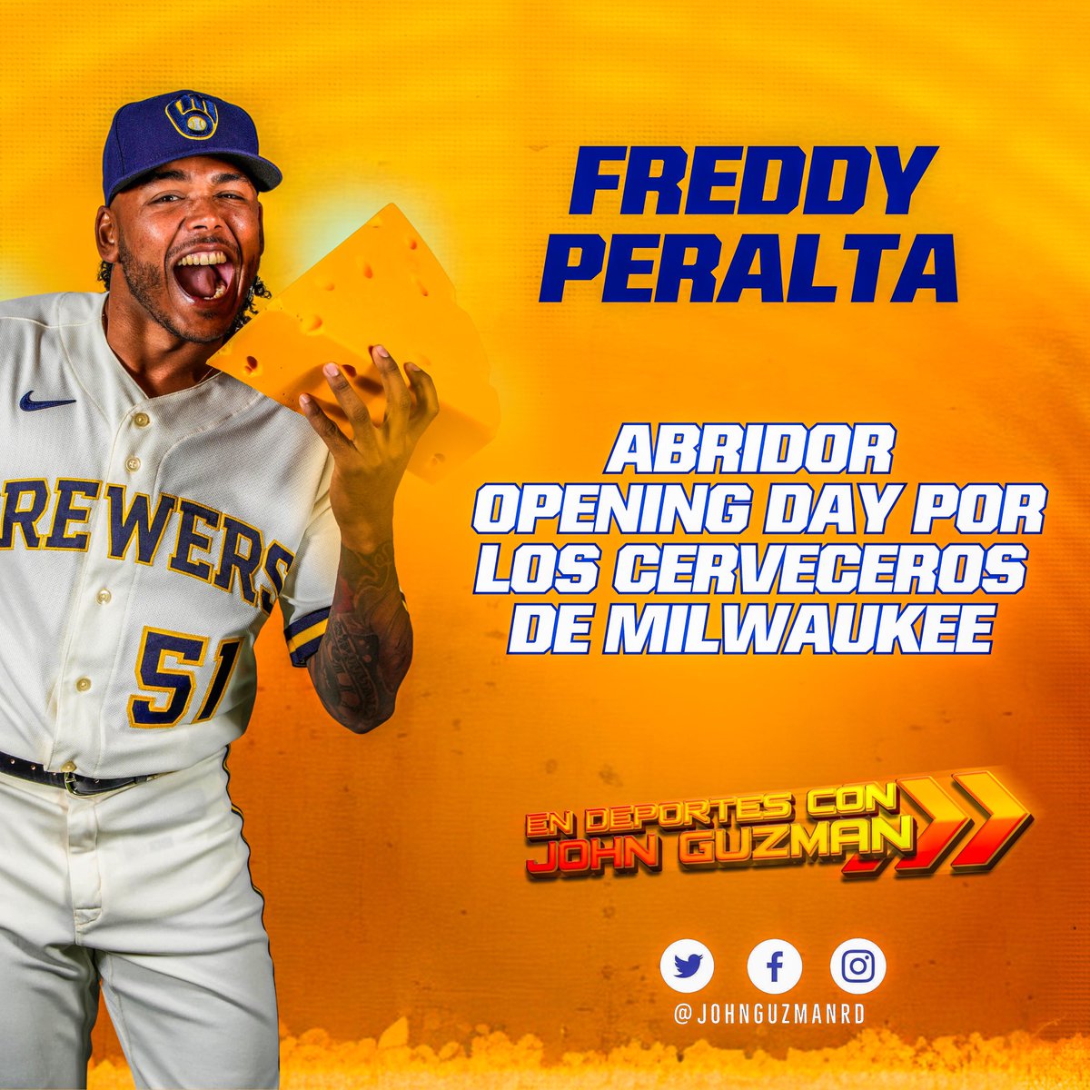 JohnGuzmanRD's tweet photo. @FreddyPeraltaRD  será el abridor del opening day por los @CervecerosMKE @Brewers 
.
.
.
@jnicolasgomez 
@hgomez27 
@Orlandomendez7 
@JuniorMatrille https://t.co/hrIhYwFlxB