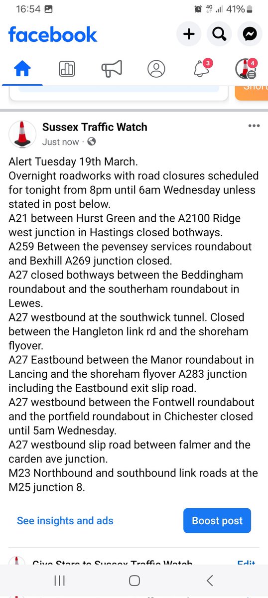 Overnight roadworks with road closures scheduled for tonight from 8pm until 6am Wednesday unless stated in post below @BBCSussex @RegencyRadio @hawkinthebury @SussexIncidents @MSR1038 @V2RadioSussex @GHRSussex @hailshamfm @StagecoachSE