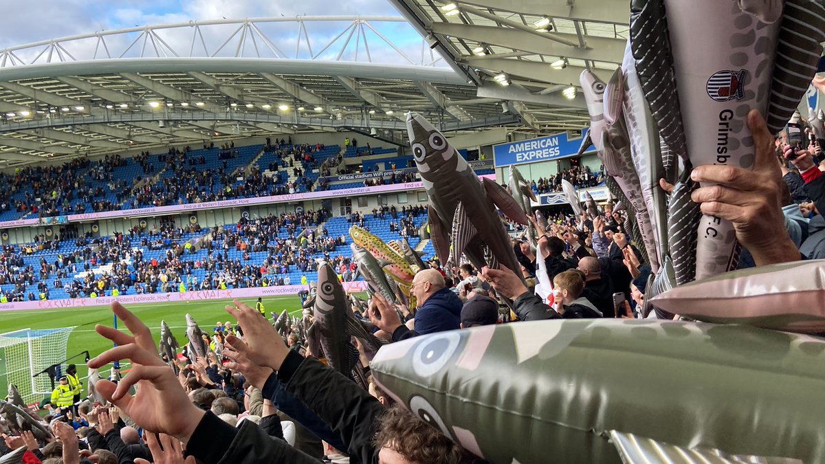 An incredible day out. This is us celebrating our team at the end of the match that we lost 5-0 😂 Best fans in the world