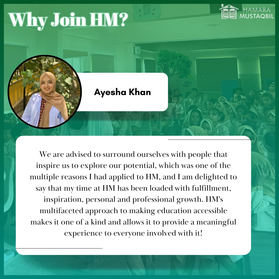 HMustaqbil's tweet photo. Embark on a journey to success with Hamara Mustaqbil! Our past members have incredible stories to share, and now it's your turn to be inspired.
Discover why joining us is your pathway to a brighter tomorrow.

Applications for our programs will be opening soon!

#hamaramustaqbil https://t.co/VqmWsXAsHL