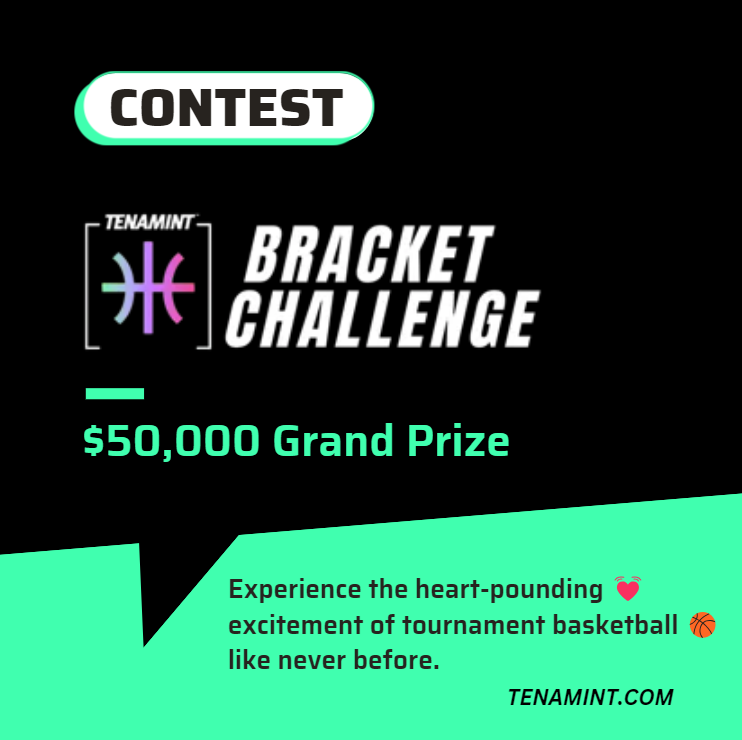 Contest Announcement <> @TENAMINTCARDS 

Experience the heart-pounding💓 excitement of tournament basketball 🏀 like never before.

Find out how much you can make from this contest.
> $50 Community Giveaway : RT + Join Us 👇