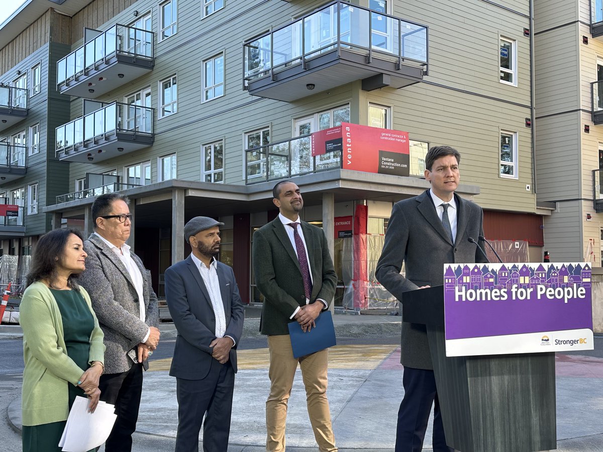 Nearly 2,000 affordable homes are coming for people in Metro Vancouver! 🙌🏾 An expansion to our Community Housing Fund means we’re building even more homes that folks can actually afford. 🏡 Stay tuned, there’s more to come across BC later this week.   👉🏾 news.gov.bc.ca/30507