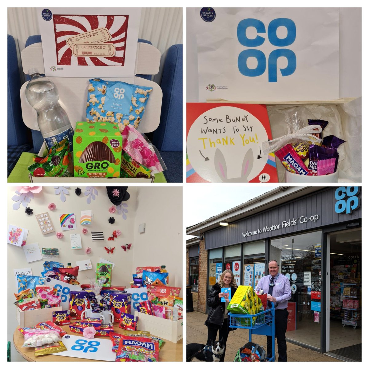 Delighted to be able to help a local school with a @coopuk community donation, which has enabled them to make some hampers to encourage attendance, as well as promote wellbeing and social inclusion @Ragesh2018