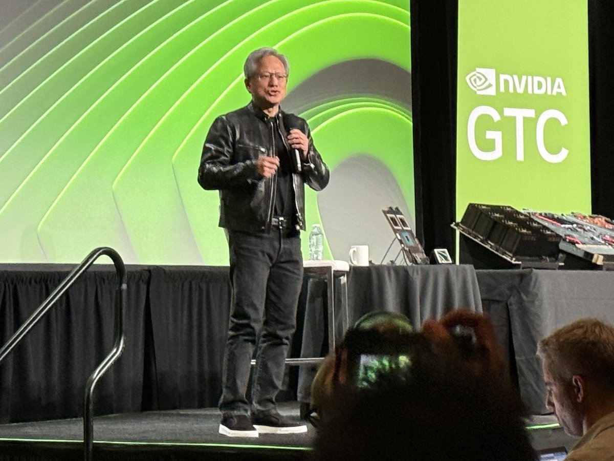 bilawalsidhu's tweet image. I asked Jensen about his iconic AI prediction:

‘How far are we from a world where every pixel is generated at real-time frame rates?’

Jensen thinks we’re ‘5-8 years away’ and is already seeing signs of traversing the S-curve of innovation.

The entire gaming and simulation…
