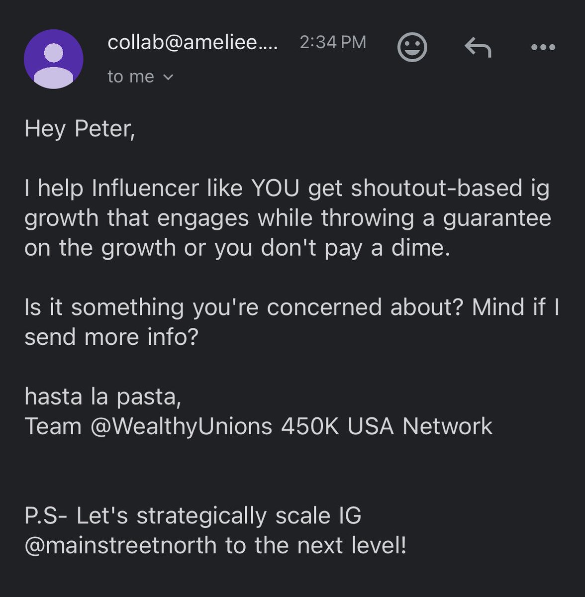 Who is Peter? Hasta La pasta?