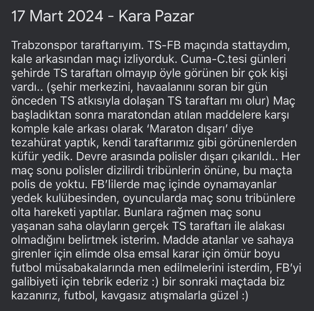 Merhaba, olay mahalinden bildiriyorum, tarihe not düşmüş olayım :) #trtsporfutbolanadolu