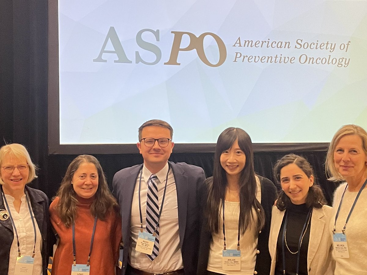 Beyond proud of our 3 @YaleSPH PhD fellows (@anlan_cao, @leah_puklin, @reed_mszar) giving oral presentations on breast and ovarian cancer at @ASPrevOnc! They are the next generation of exceptional cancer prevention scientists!