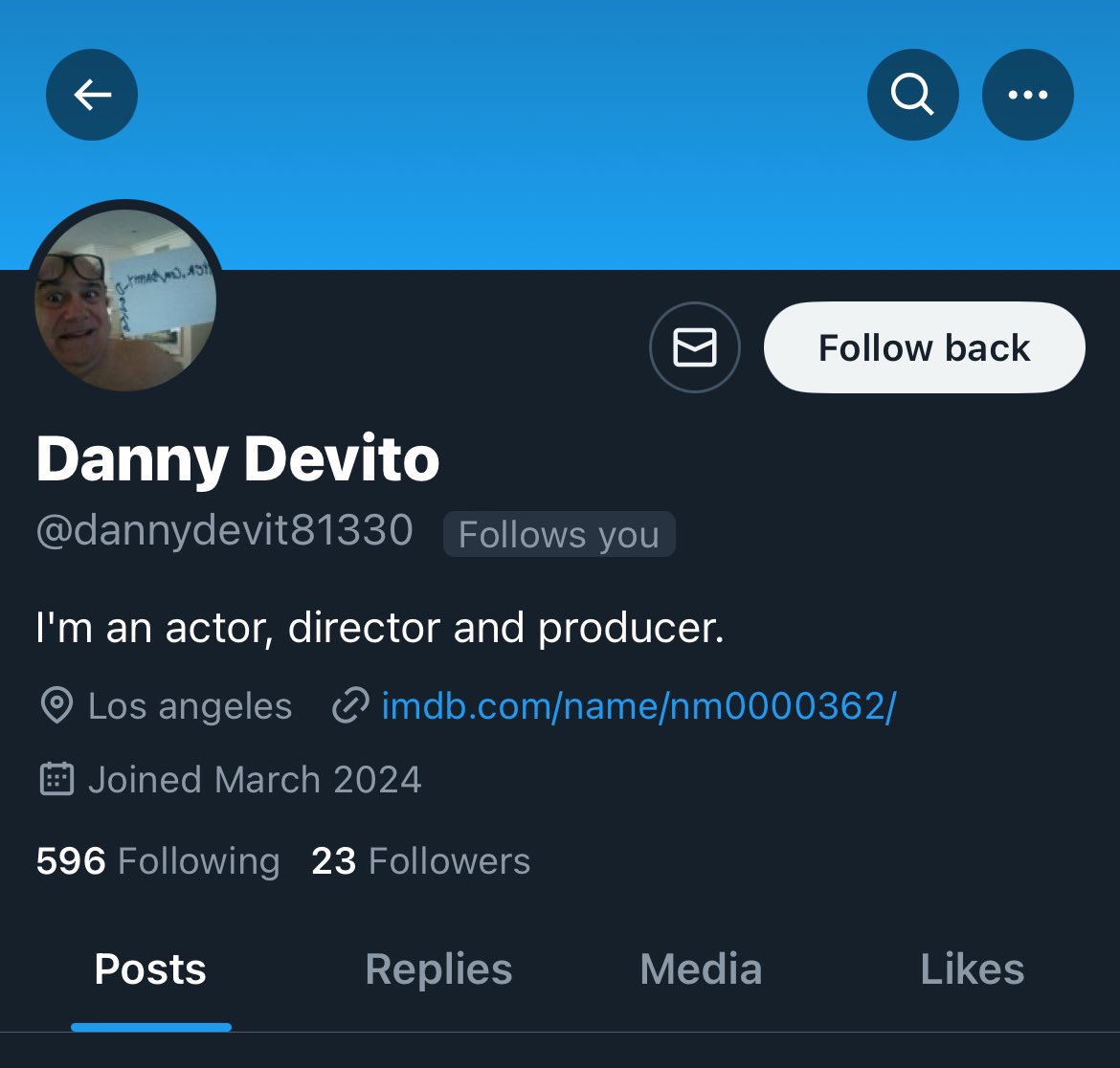 daveeeeeeeeeed's tweet photo. No posts. Profile created this month. How dare you desecrate his name. https://t.co/orSLM5SyIO