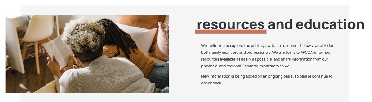 AFCCA_APFEA_CA's tweet photo. We've launched our new website, focused on making #AFCCA resources, community stories, and research more accessible to caregivers, families, + supporting professionals. Check it out! https://t.co/IQIOzyZI6h
Thank you to @KidsBrainHealth for their support in this project! https://t.co/RQQjJXCA8K