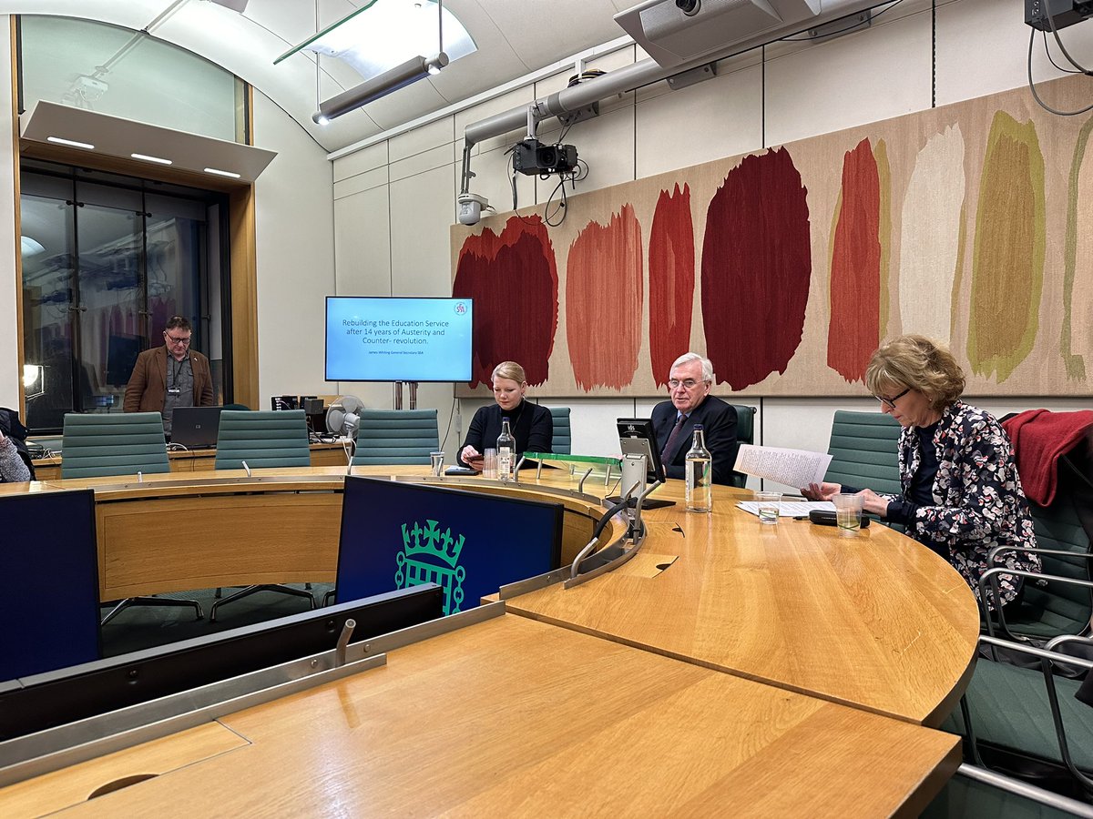 Rebuilding the Education Service after 14 years of Austerity and Counter - Revolution. Fascinating discussions at Portcullis House tonight #TwitterEPs @johnmcdonnellMP @DECPOfficial @JoannaStanbrid1 @UCL_IOE_PHD