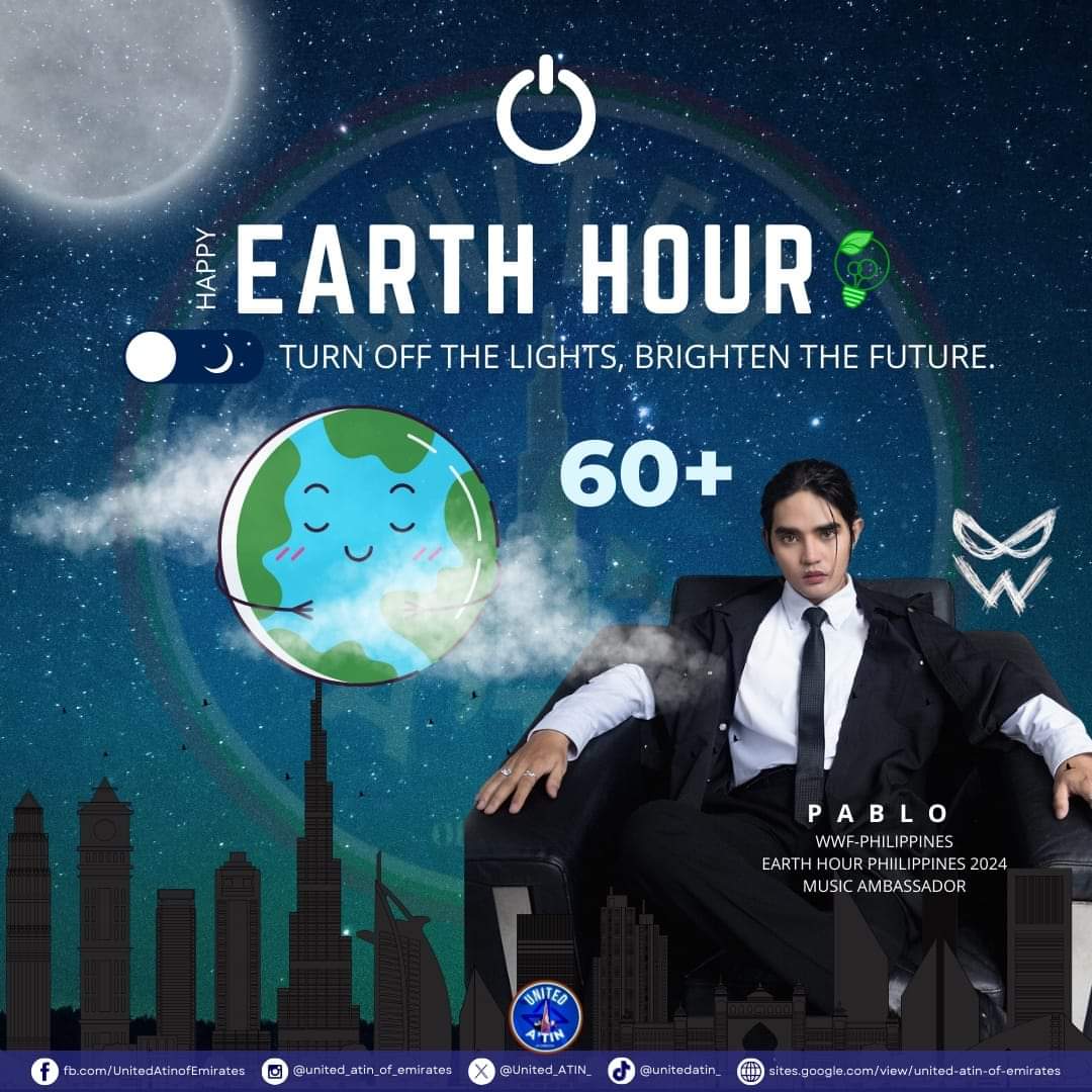 bbquaeofficial's tweet photo. Join the Earth Hour - uniting people across the planet with Pablo🌏
Together, on March 23, 2024 from 8:30pm to 9:30pm local time.
#BiggestHourForEarth
#EarthHourUAE #ConnectToEarth
VISIT THE LINK FOR MORE DETAILS:
https://t.co/k5nuIv9FPI https://t.co/qG9OeGx55N