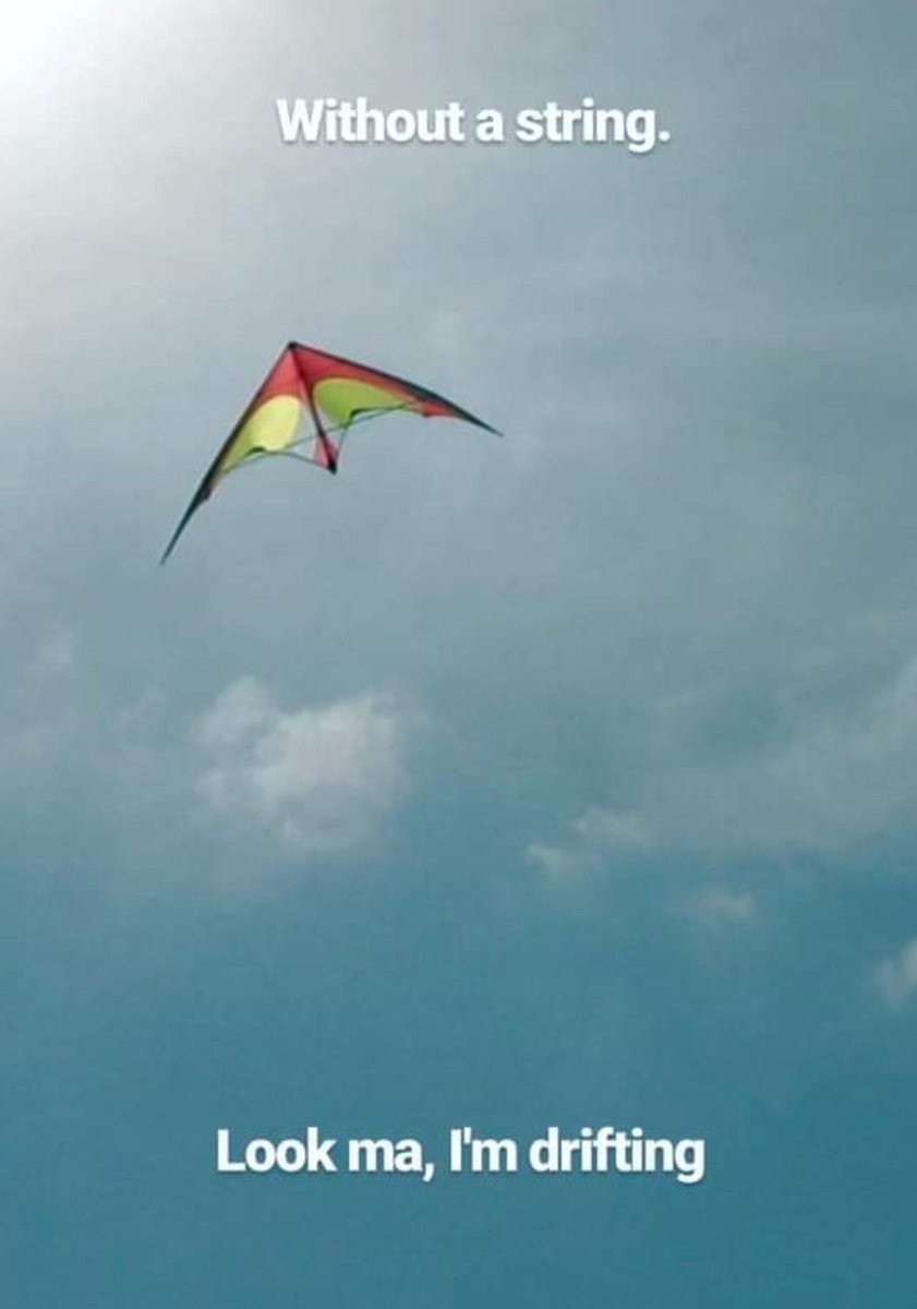 I'm just a single kite, Happily drifting in the sky, When the breeze hits me, I fly totally carefree. Whe I land, I am lost, flightless, Unlike the trees Which are rooted to the ground, They stand strong. While I drift aimlessly in the wind, For I have no strings attached.