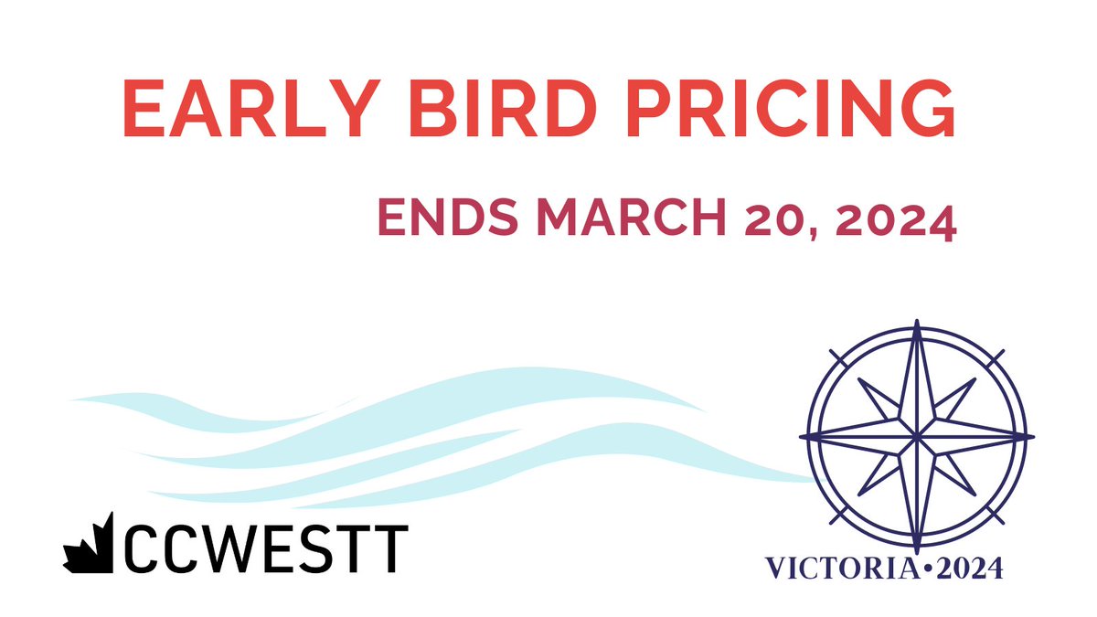 Early Bird pricing ends TOMORROW, March 20, 2024. Register for CCWESTT 2024 today! ccwestt-ccfsimt.org/.../about.../r…