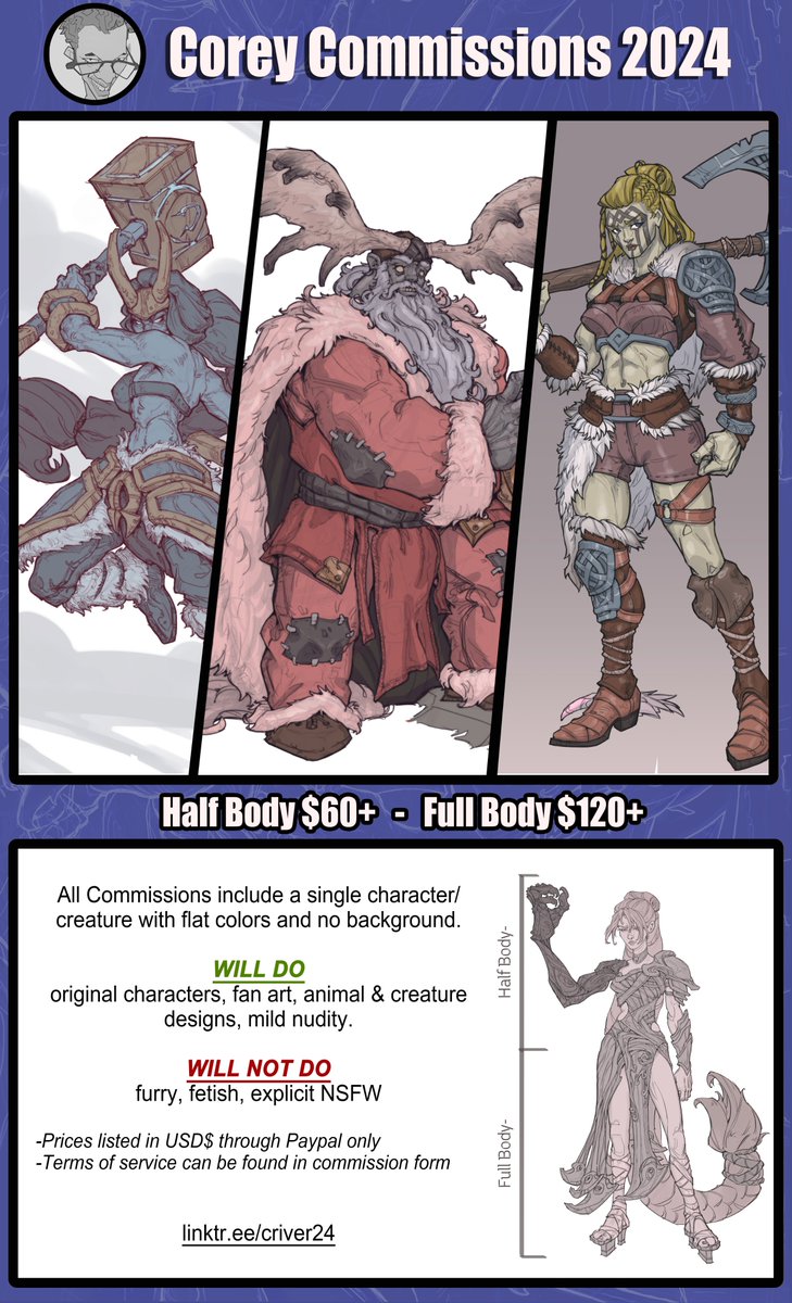 Hey guys, I'm opening up commissions for the first time! DM me if you're interested and I appreciate any shares