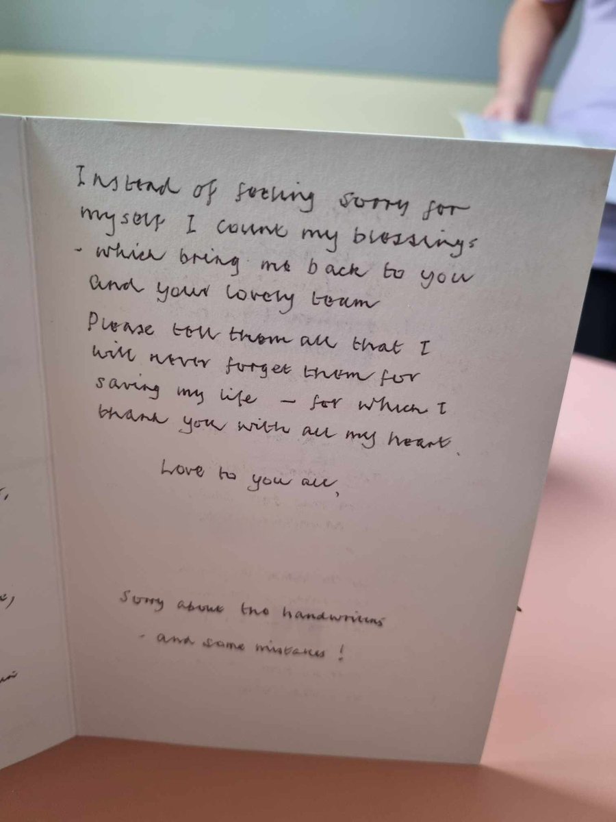Michelle Lewins RN BSc (Hons) (@michellelewins3) on Twitter photo And the positive feedback just keeps coming!! Today we received a monetary donation from a bereaved family, and Judith one of our amazing HCA's, received a Thank you card through the post from a discharged patient.
I can't express how immensely proud I am!!
<a href="/HelenLa23309033/">Helen Larkin</a> And the positive feedback just keeps coming!! Today we received a monetary donation from a bereaved family, and Judith one of our amazing HCA's, received a Thank you card through the post from a discharged patient.
I can't express how immensely proud I am!!
<a href="/HelenLa23309033/">Helen Larkin</a>