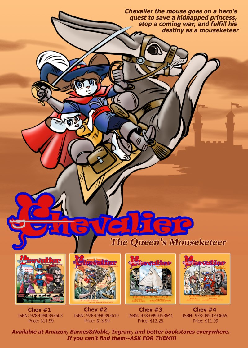 @_RaeRadford 'CHEVALIER:  the Queen's Mouseketeer' by Darryl Hughes and Monique MacNaughton. A  four book fantasy adventure series for kids. Ages: 4+ 55% discount  and returns accepted. Dist: Ingram
#teachersofx #edux #librarytiktok #librarytok
mybook.to/6eOS