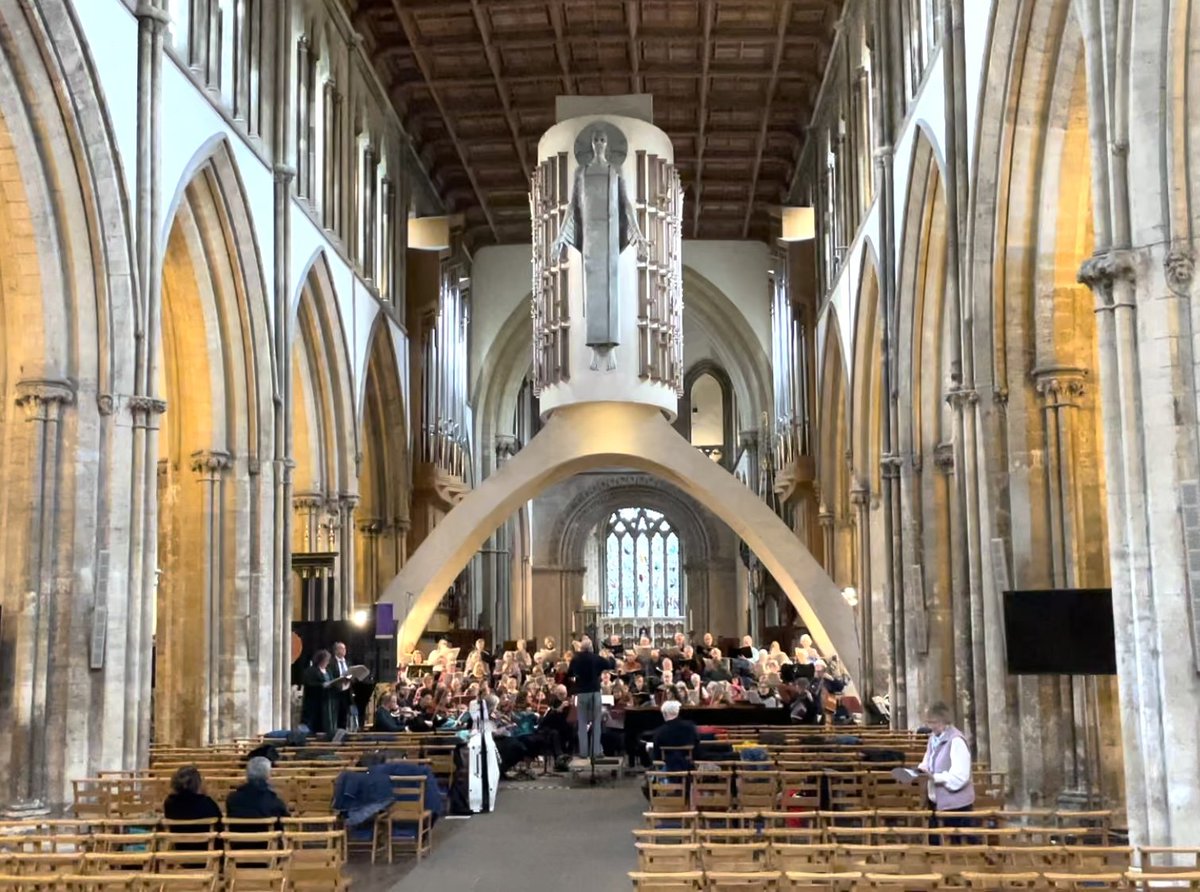 DingCycleTours's tweet photo. A musical stop-off at @LlandaffCath on one of our #cycletour routes. Thank you @llandaffchoral and Orchestra De Cymru. 🎶 🚲
#llandaff #cardiff https://t.co/mL2m1UdFFt