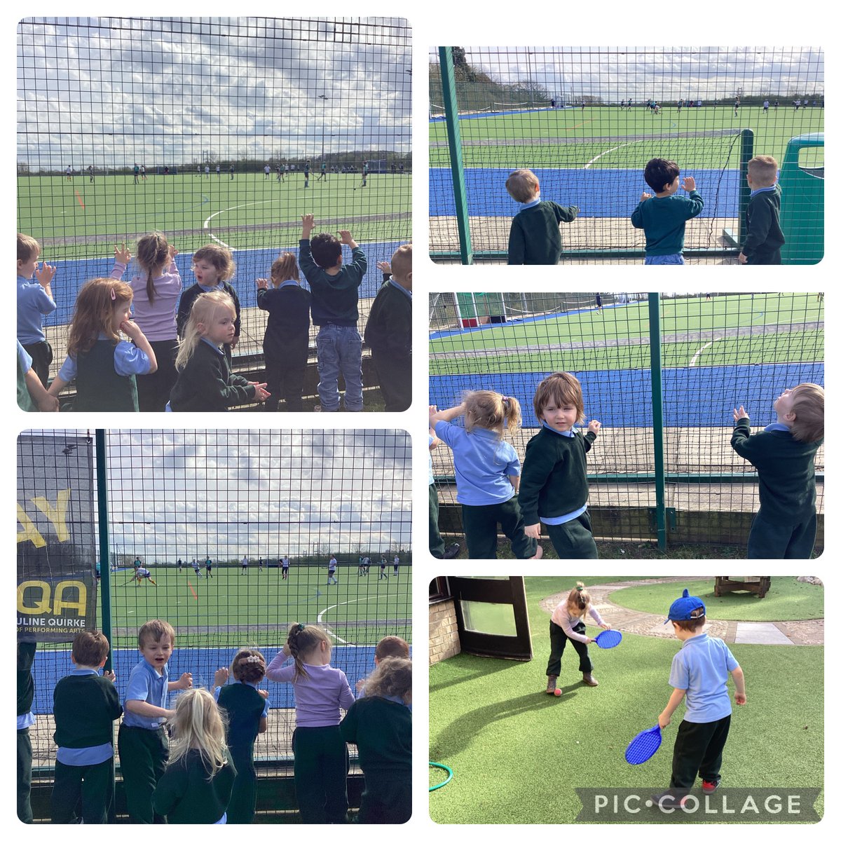 How inspiring watching the Y13 leavers play against the staff in a hockey match today. Our Crofters loved watching and cheering from the sidelines. Taking inspiration and creating their own game of hockey back in our provision 🏑