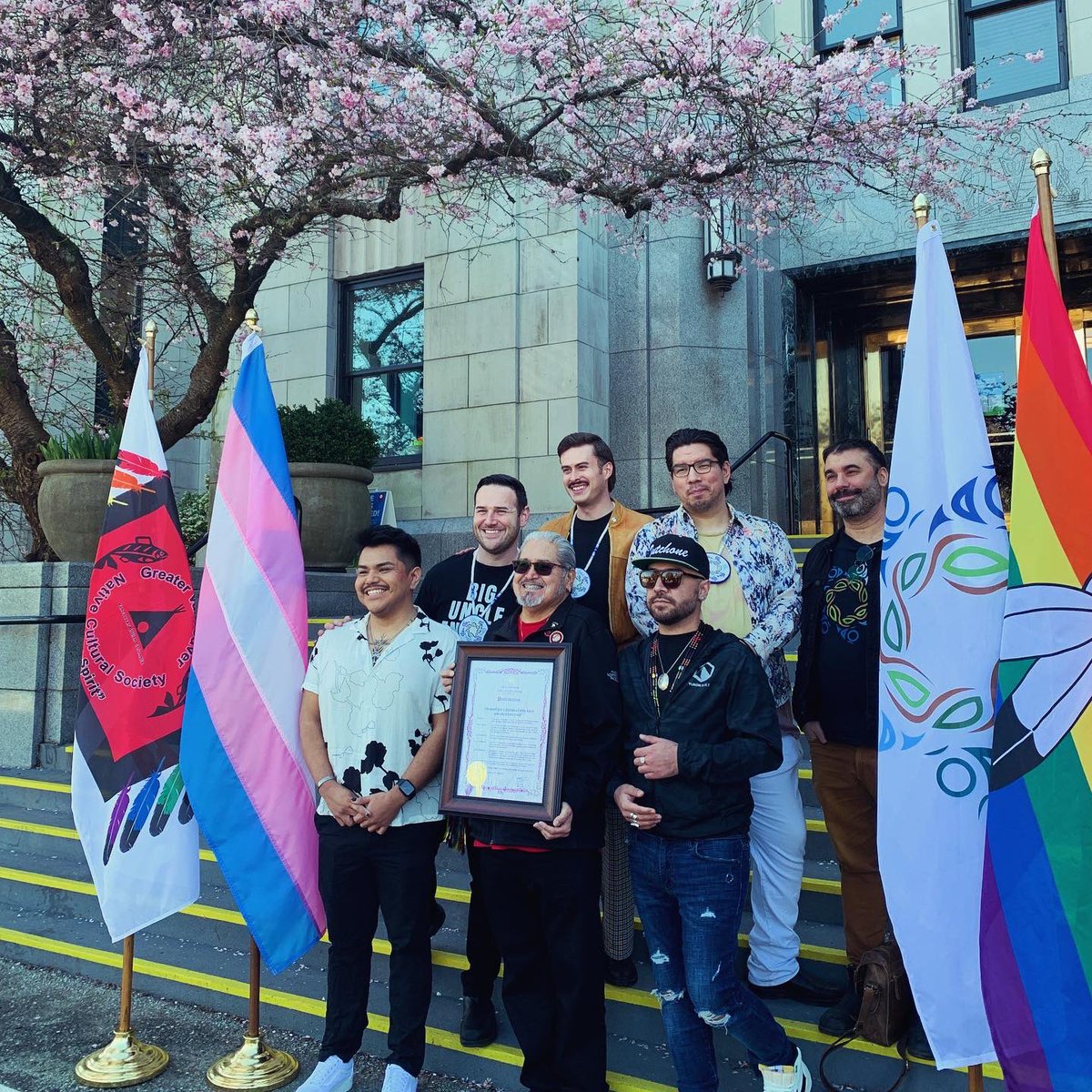 March 19 is Two-Spirit and Indigenous LGBTQQIA+ Celebration and Awareness Day! And what a joy to celebrate with folks from @CBRCtweets, who do such important heath promotion work in support of people of diverse sexualities and genders. ❤️🏳️‍⚧️🏳️‍🌈 #2SCelebrationDay #Vancouver
