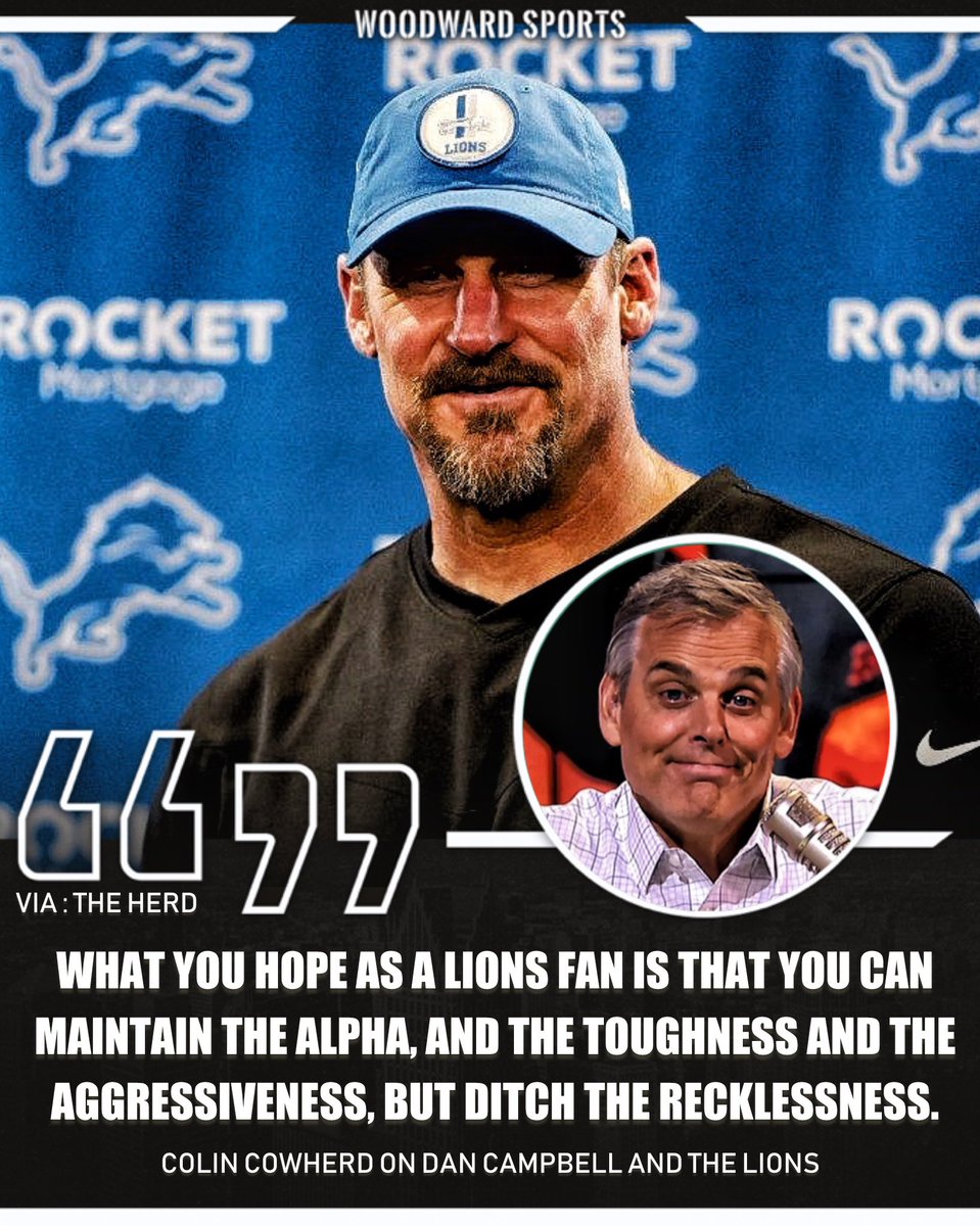 woodwardsports's tweet photo. Colin Cowherd believes Dan Campbell has to make some changes 👀

Do you agree? https://t.co/lEIFhwn0St