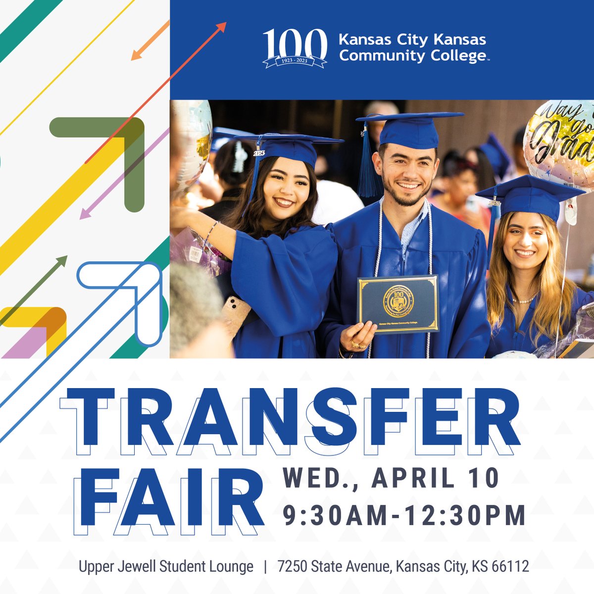 🎓 Get ready to take the next step in your academic journey! KCKCC is holding a Transfer Fair from 9:30 a.m. to 12:30 p.m. April 10 in Upper Jewell on the KCKCC Main Campus. 💥Don't miss out on this opportunity to plan your future! #KCKCCProud #KCKCC100 #TransferFair