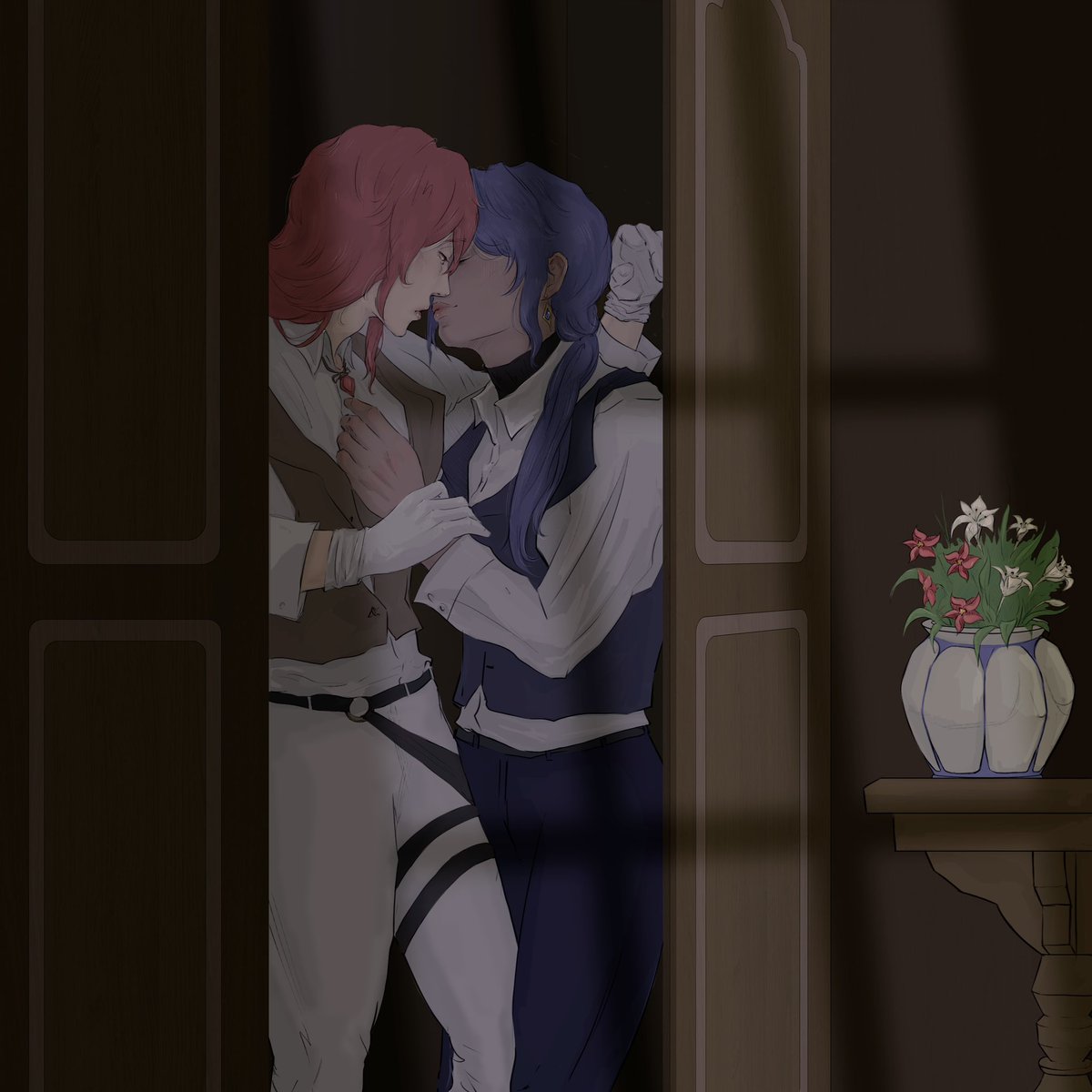 And I think you should come live with
Me and we can be pirates
Then you won't have to cry
Or hide in the closet
And just like a folk song
Our love will be passed on

#原神 #kaeluc #luckae #羽枭 #ガイディル