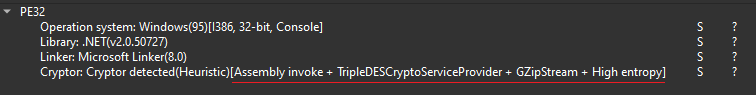 infok3k's tweet photo. Found old #kazy #botnet with simple #cryptor (TripleDES and gzip). Encryption key and IV with malware payload stored in .NET resources. Can be easily decrypted using CyberChef 😎. Also there is builder sample in vx-underground awesome builders collection 💪. https://t.co/Lh27m0WkI2