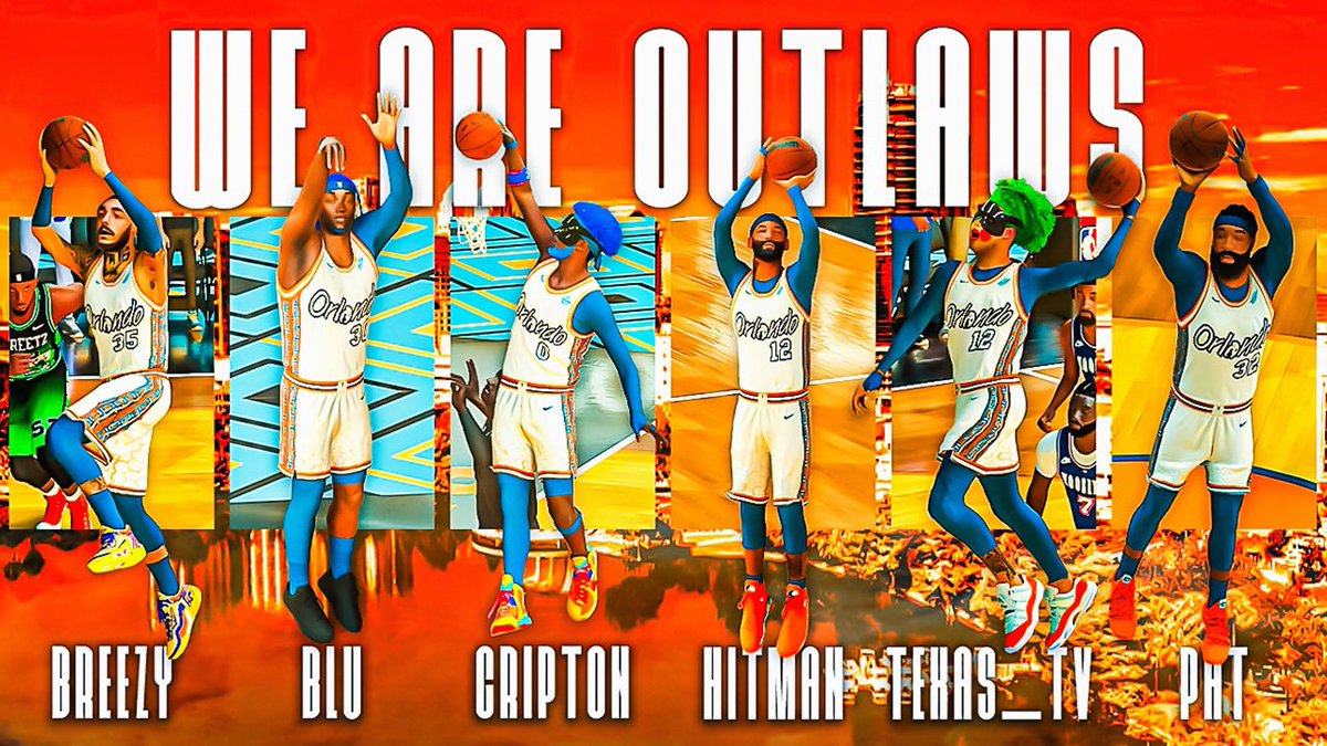 TheOutlawsHQ's tweet photo. We are excited to announce our @NBA2K roster 🌴

#Fearoutlaws | #NBA2k https://t.co/wvebrzQPAM