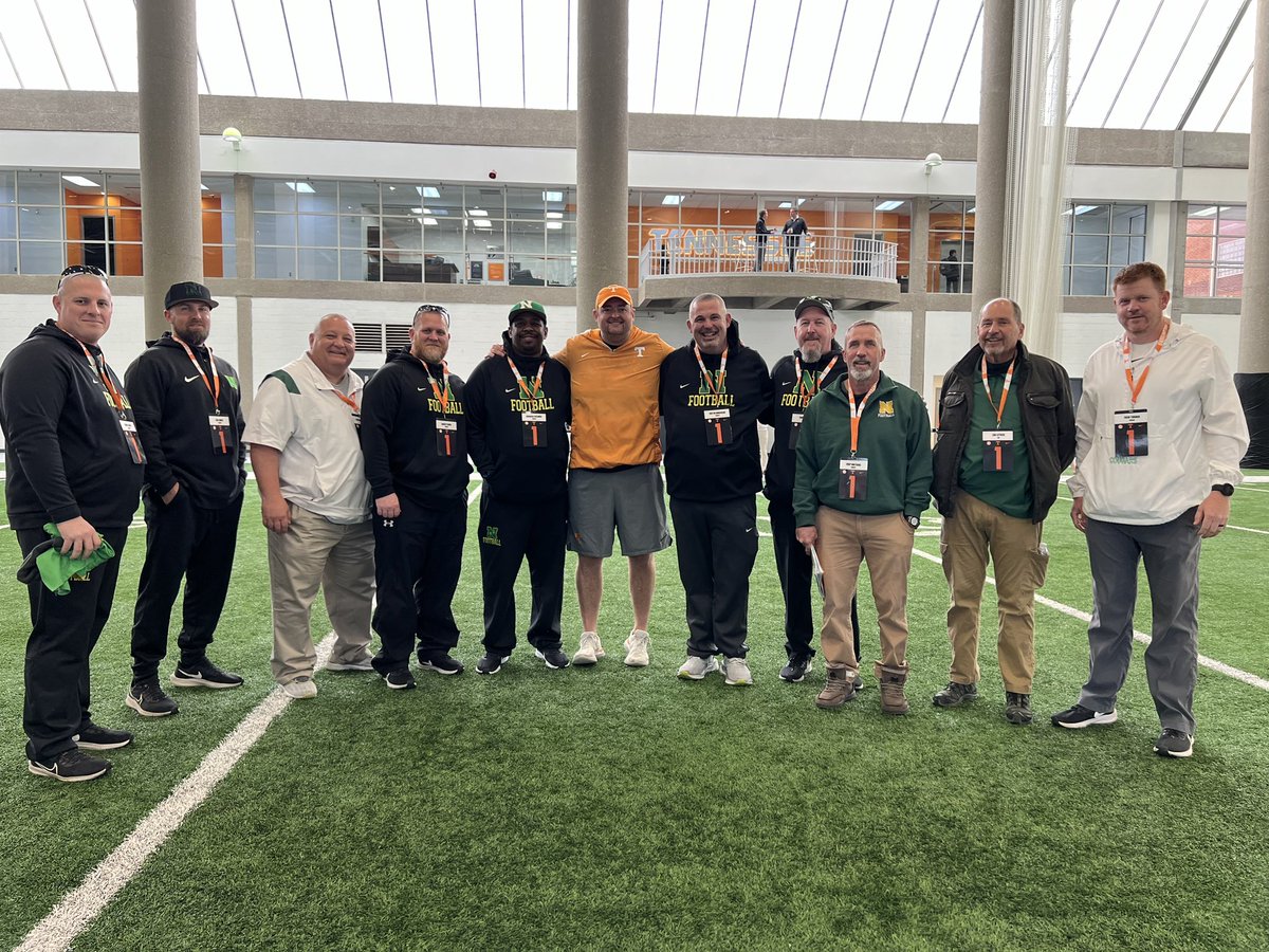 Thank to <a href="/coachjoshheupel/">Josh Heupel</a> and <a href="/Vol_Football/">Tennessee Football</a> for allowing our staff to come watch practice today and taking the time to talk with us about our athletes and program.