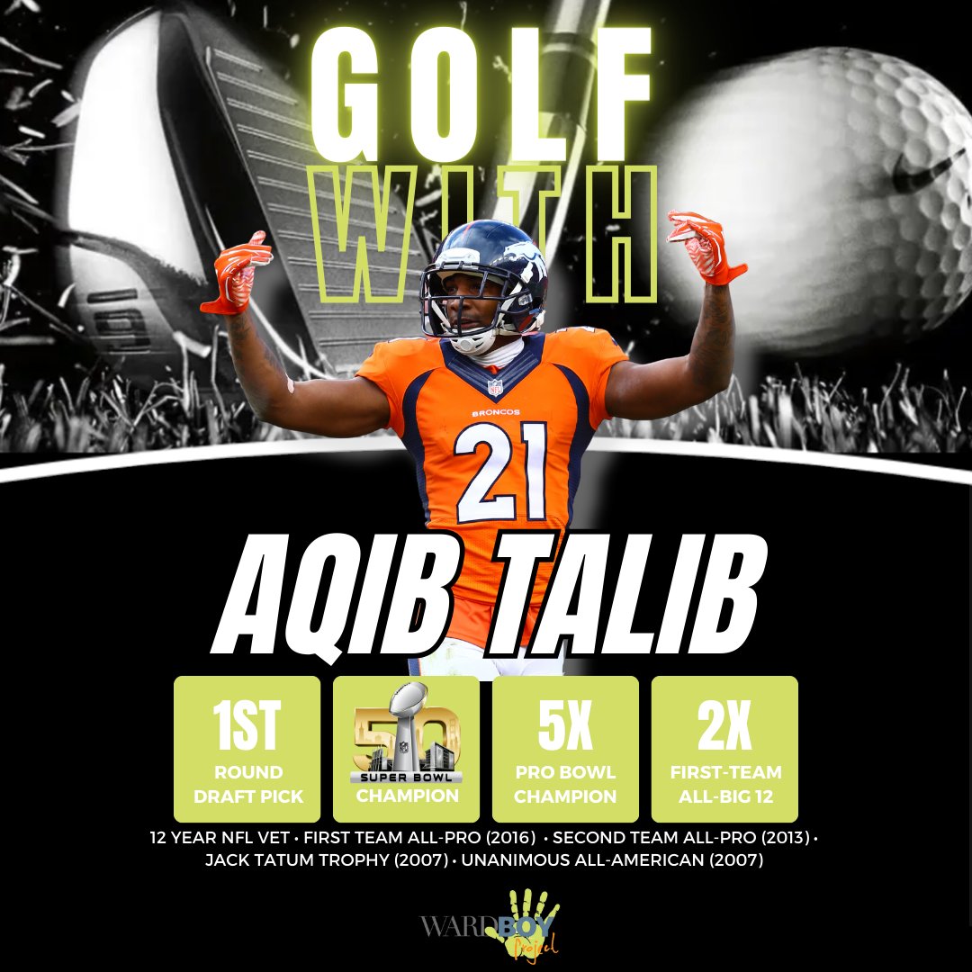 Join us for an unforgettable day on the green with Super Bowl champion Aqib Talib at the Wardboy Project's 1st Golf Tournament! Experience the thrill of playing alongside a legend, Secure your spot now! #wardboyproject #bayarea #golftournament #aqibtalib #NFL #SuperBowl
