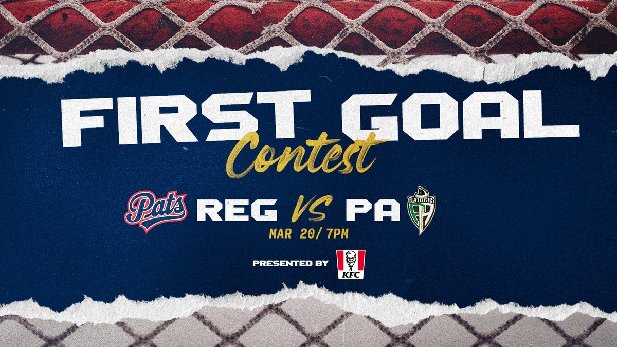 WHLPats's tweet photo. Guess who will score the Pats first goal tonight &amp; you might win a signed puck + a @kfc_canada Big Crunch voucher!

#IgniteTonight | #REGvsPA | #PatsFirstGoal https://t.co/Bh5ENYpzLA
