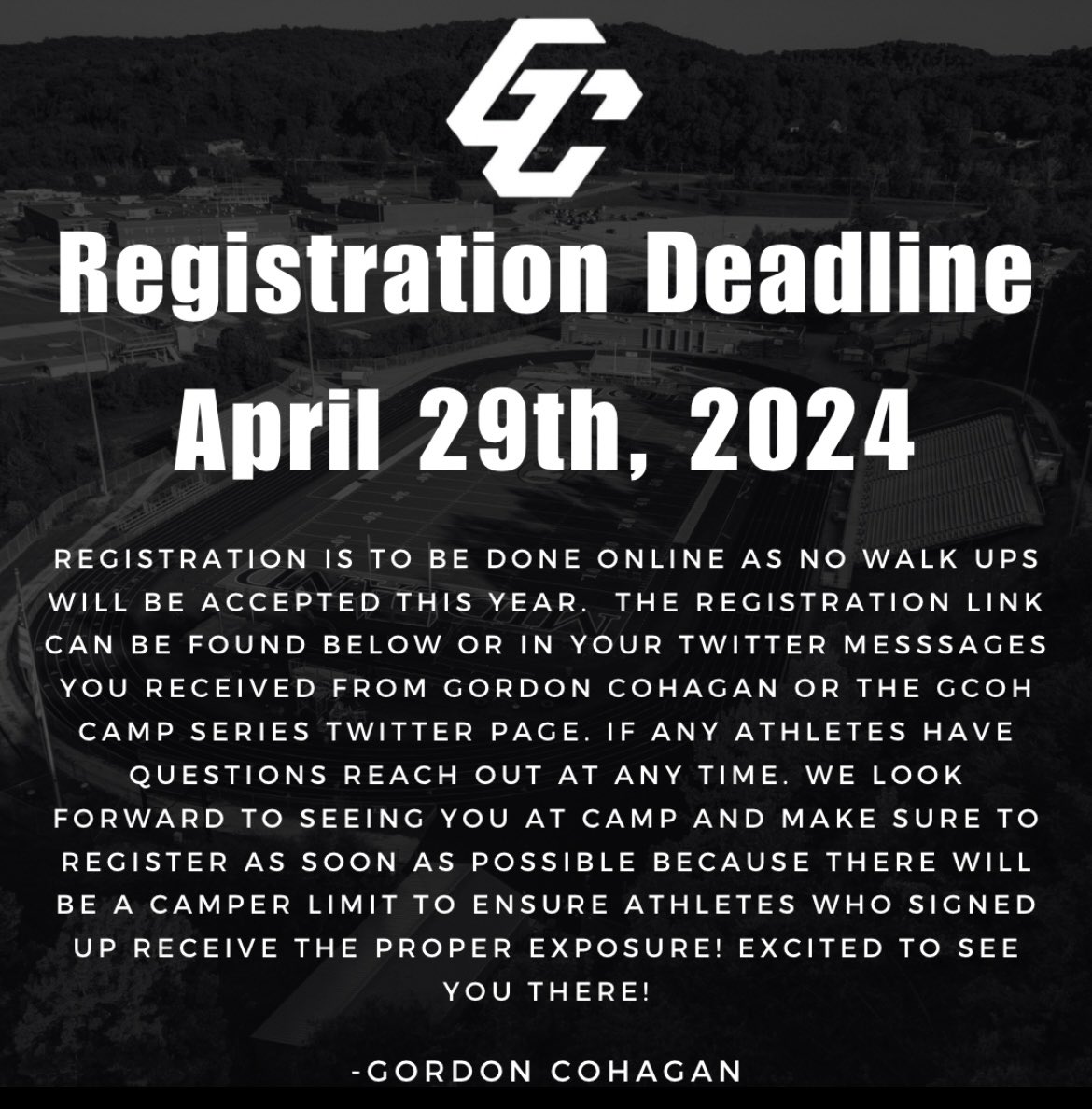 Athletes‼️ you have less than 6 weeks to get registered for camp🚨 April 29th is the online registration deadline! Follow the link below to get registered! Colleges are confirming daily to be in attendance! Come earn your exposure💯 gcohperformance.net/event-details-… @BallHawkMedia1