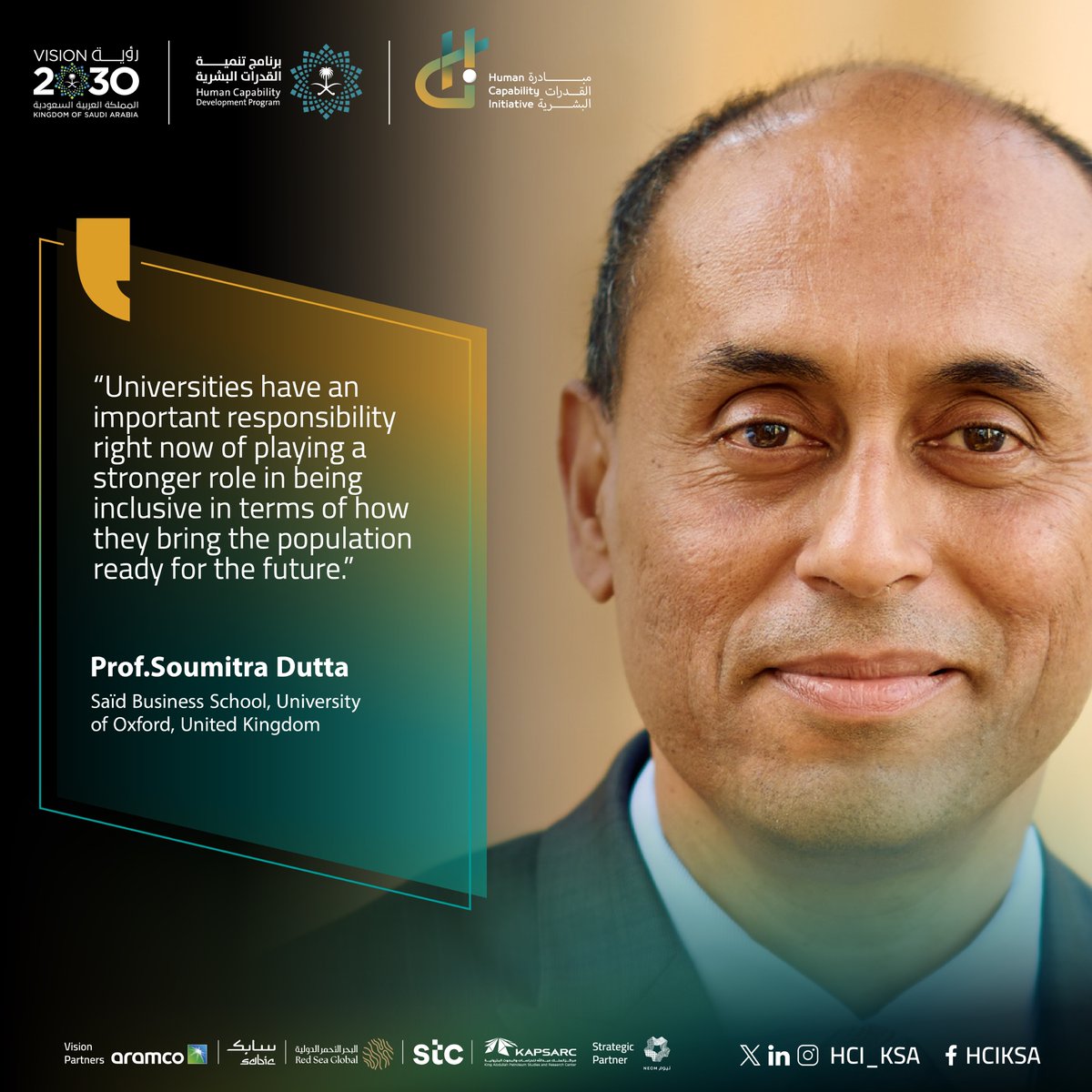 Empowering the future through inclusive education, Professor @soumitradutta from Saïd Business School, University of Oxford, emphasizes the crucial role universities play in preparing the population for what lies ahead. Let's embrace diversity and innovation as we pave the way…