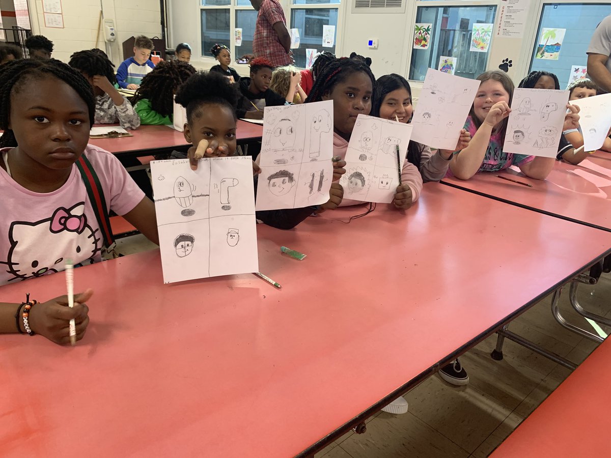 BiancaMcDavid's tweet photo. Thank you to Fayetteville Artists in Schools grant for our Guest author Dave McDonald visit.  Kids can Make Comics!  @artscouncilfay 
@SunnysideTigers 
@CumberlandCoAIG 
#AIGallday https://t.co/p02YgLy9PJ