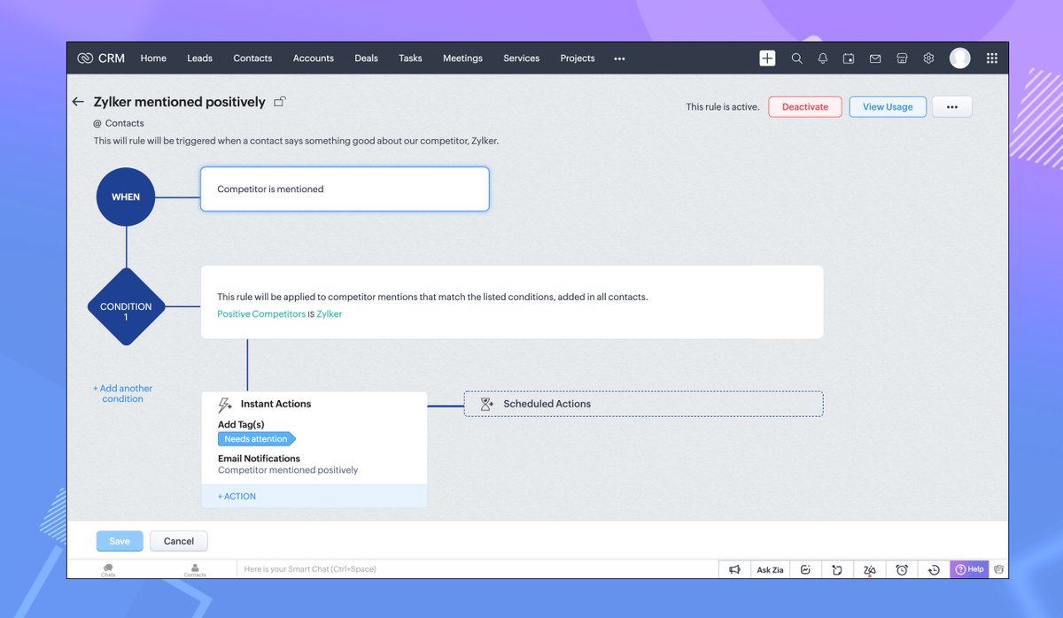 zalmib's tweet image. Leverage competitor mention in #ZohoWorkflow rules
zurl.co/KWjR
#ZohoOne #ZohoCRM #CRM
Contact us for more to get a free no obligation trial #elxee
Set up a call: zurl.co/2ZH9